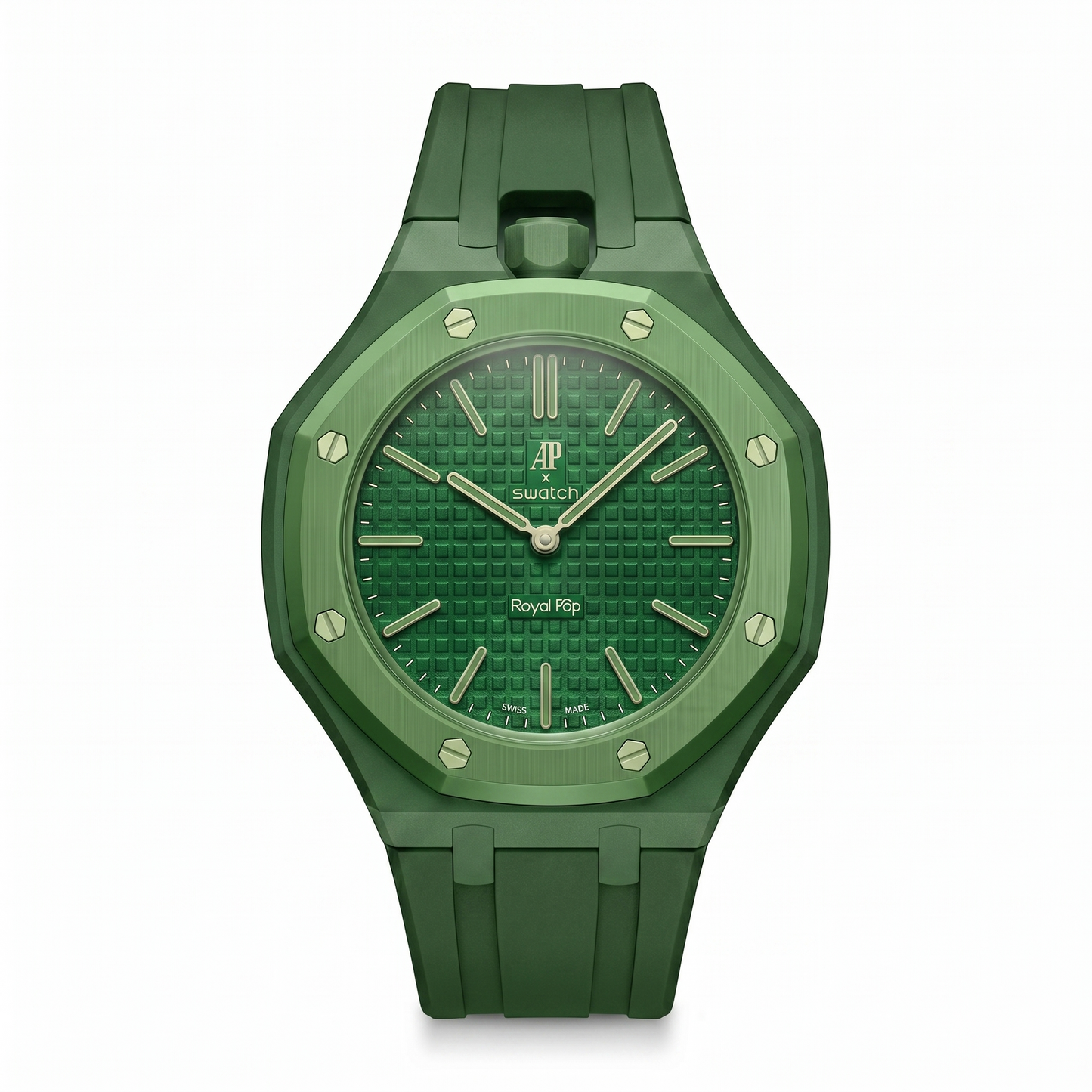 Audemars Piguet x Swatch "Green Eight" Green Rubber Strap
