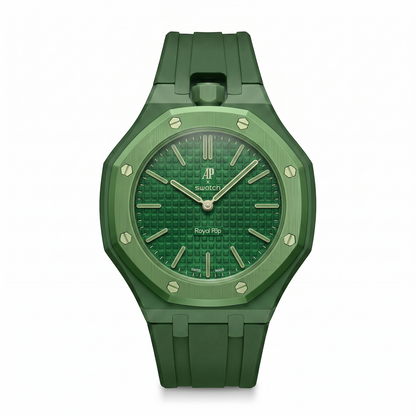 Audemars Piguet x Swatch "Green Eight" Green Rubber Strap