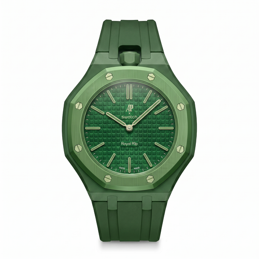 Audemars Piguet x Swatch "Green Eight" Green Rubber Strap
