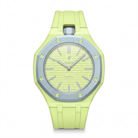 Audemars Piguet x Swatch "Blaue Acht" Lime Rubber Strap