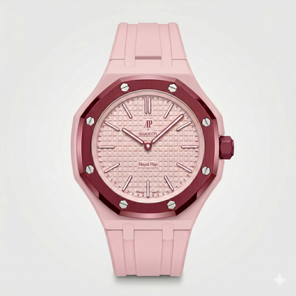 Audemars Piguet x Swatch "Otto Rosso" Pink Rubber Strap