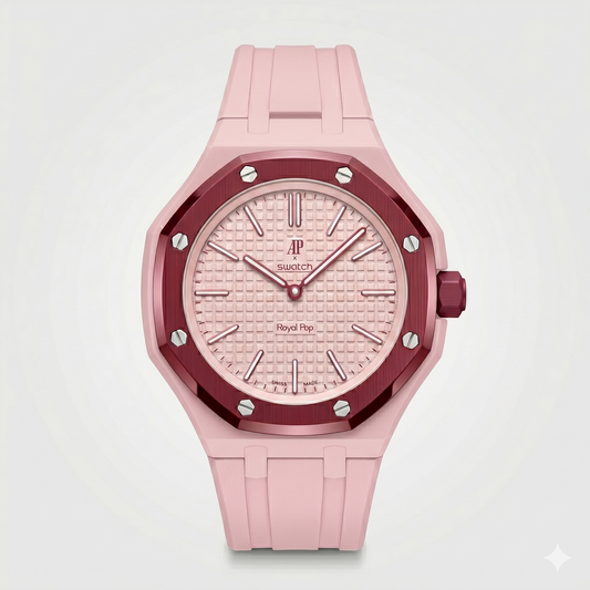 Audemars Piguet x Swatch "Otto Rosso" Pink Rubber Strap