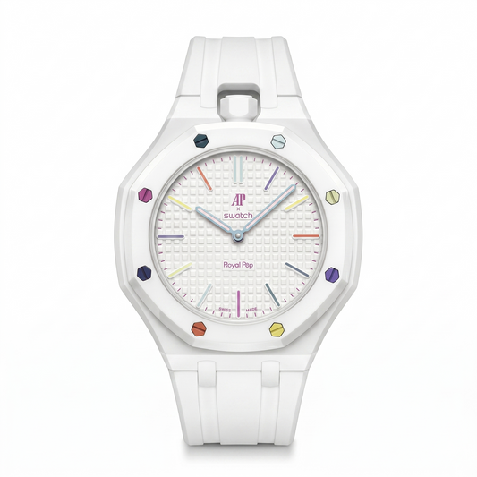 Audemars Piguet x Swatch "Huit Blanc" White Rubber Strap